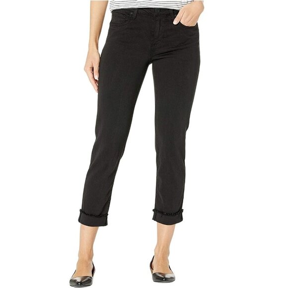 Kut from the Kloth Amy Crop Straight Leg Pants with Raw Hems - Picture 1 of 9